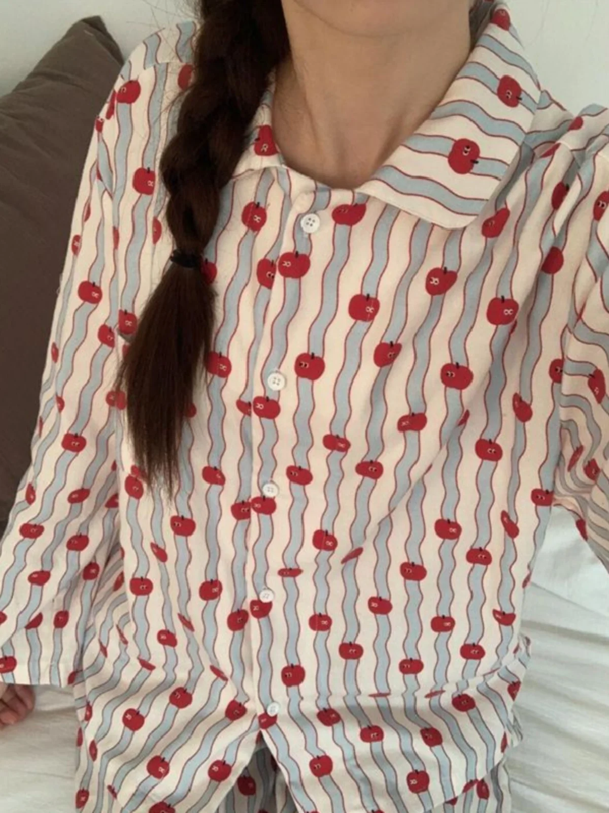 

DD STUDIO Cartoon ato Print Spwear Long Sve Long Pants Home Clothes Set for Women Spring Autumn Season Cotton Material