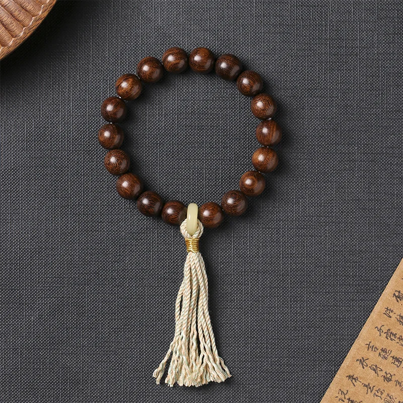 Original national hot women woven rope play hand rosewood green sandalwood rosary men twister finger soft decompression bracelet