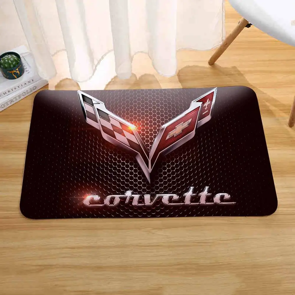 C-Corvette Racing Fußmatten, Heim-Wäsche-Teppich, Teppich für Wohnzimmer, Dekoration, Loungebereich, rutschfeste Fußmatte, Eingangstürmatte – Detail 6