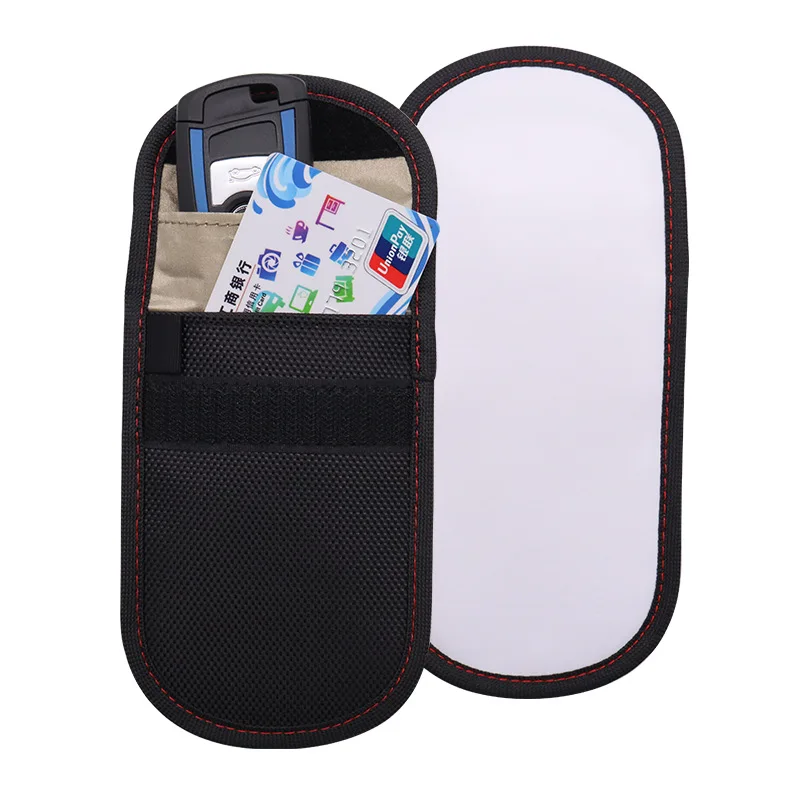 10pcs/lot Blank Sublimation Signal-blocking Car Key Bag Heat Transfer Printing Blank Car Key Bag Consumables DIY