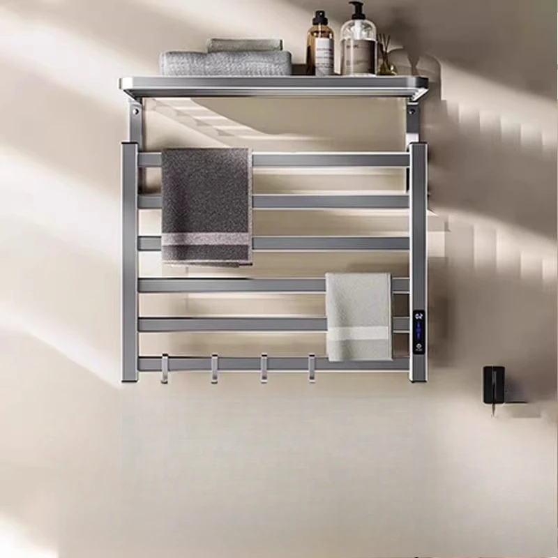 High-end intelligent electric towel rack, no punching, household bathroom heating and drying rack can be connected to Mijia APP