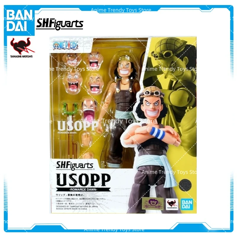 

В наличии Оригинальная коллекционная фигурка Bandai One Piece SHF Usopp Romance Dawn, модель для коллекционирования, игрушка, подарок WY