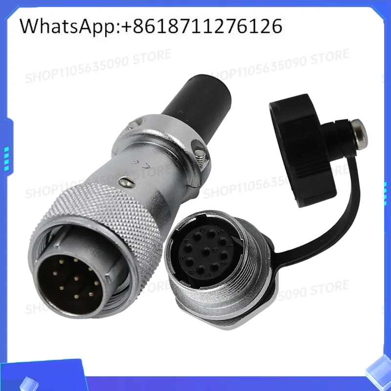 Aviation plug socket WS 16 - 2-3-4 - 5-7-9 - 10 pin connector TQ/ZM nut holder