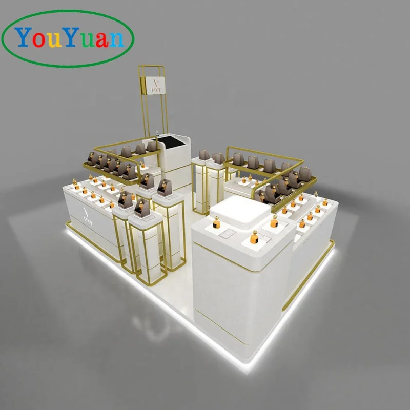 (Customized) wall perfume kiosk luxury beauty showcase shop furniture supply cosmetic glass display counters Mall