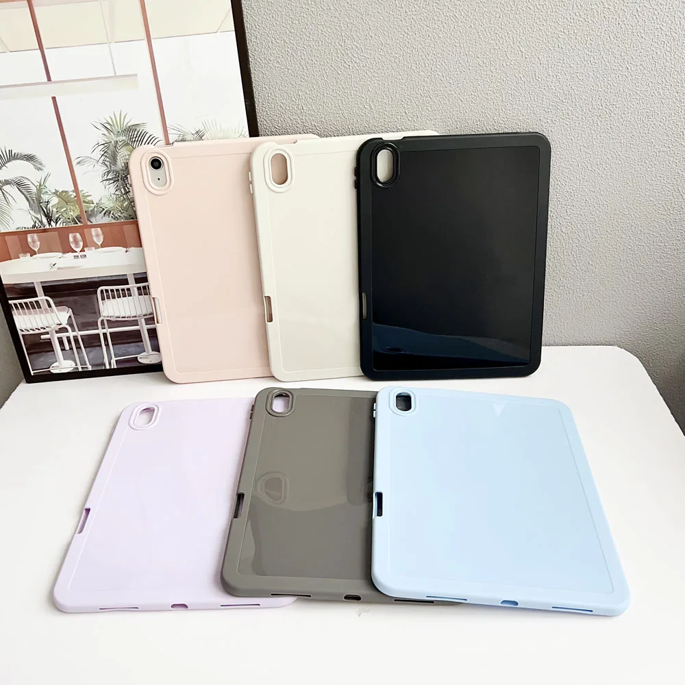 

Противоударная задняя крышка из ТПУ для iPad 10 10,9/A16 2025, однотонный защитный чехол с гнездом для ручки, мягкий чехол с защитой от царапин