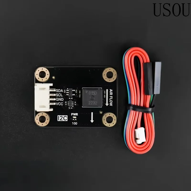 PAV3015 Air Velocity Sensor I2C 0-15m/s, Hot-wire Anemometer ±5% Accuracy for ESP32 Drone HVAC