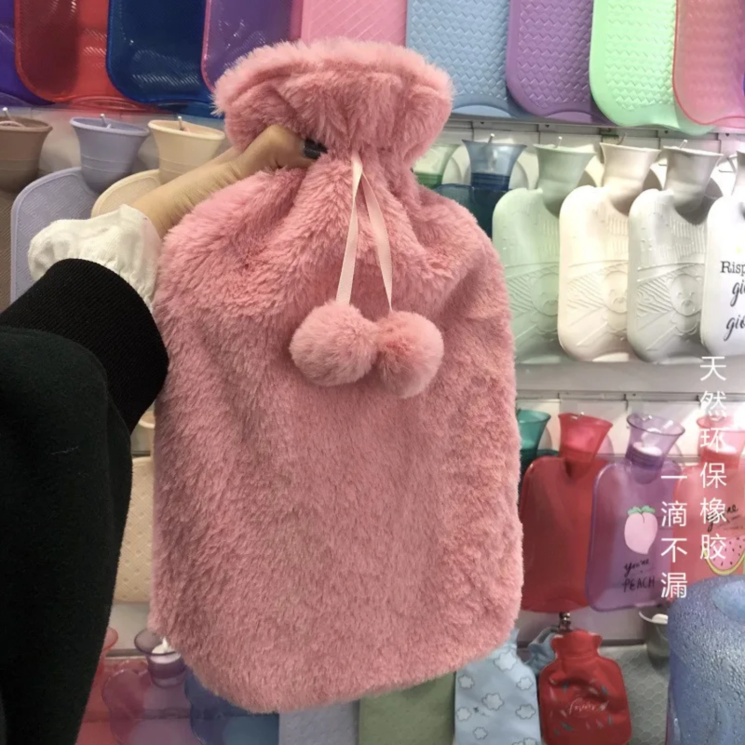 Bouillotte en peluche en laine de caoutchouc pour enfants, chauffe-pieds 2 litres, sac à eau réutilisable Kawaii, document solide, main chaude, ménage