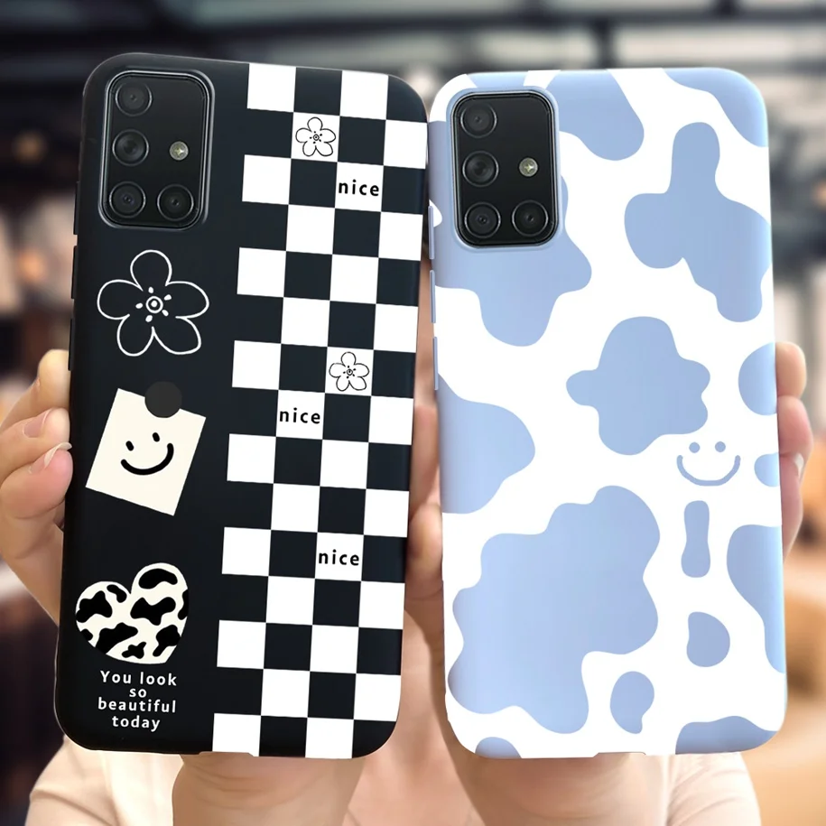 For Samsung A51 A71 Case SM-A515F SM-A715F Fashion Painted Silicone Phone Case For Samsung Galaxy A 51 A 71 Back Cover Soft Capa