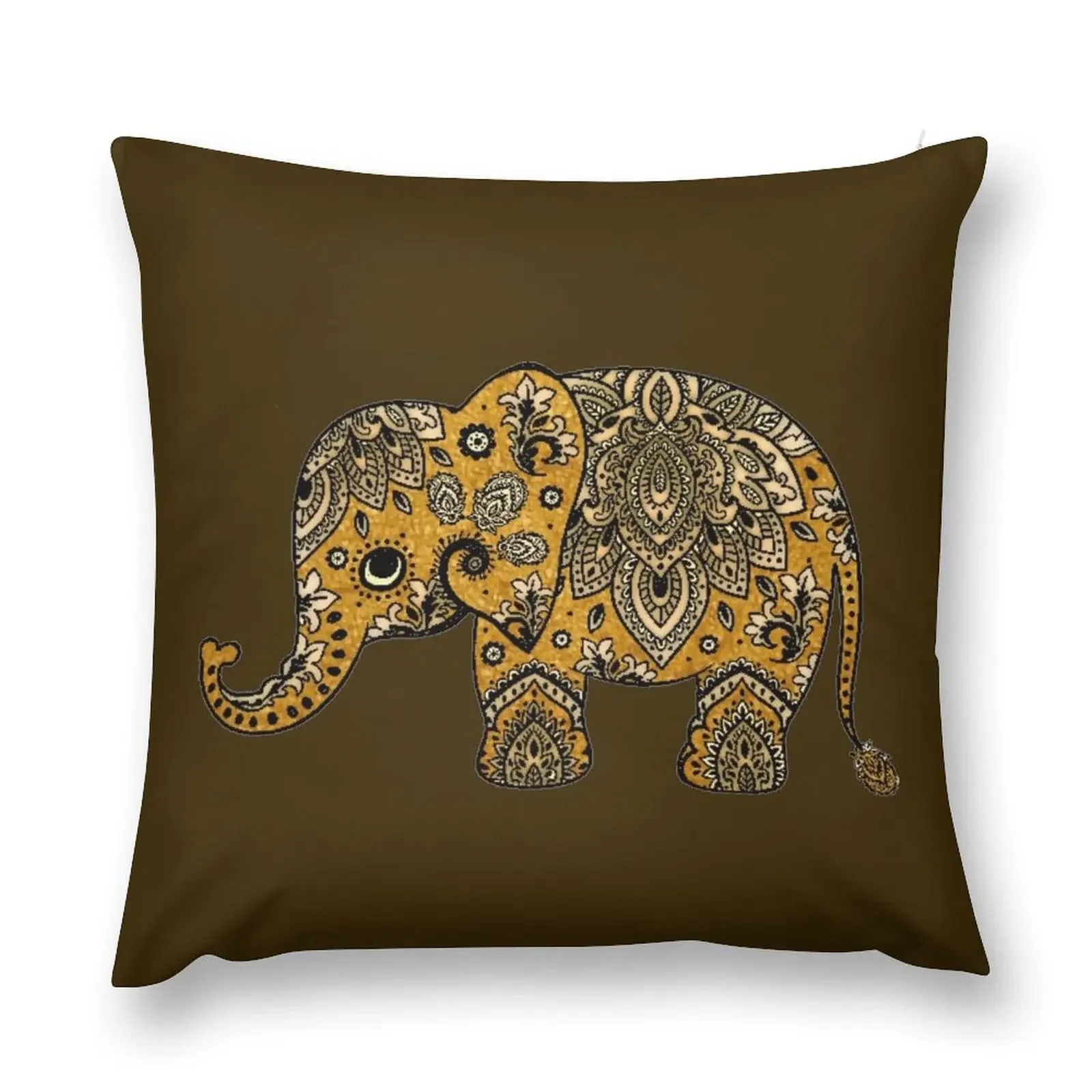 

Gold Elephant Throw Pillow Christmas Pillow Cases Decorative Cushion Cover Custom Cushion Photo pillow