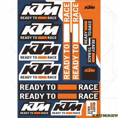 10 best sales KTM-klistermärkessats - №7