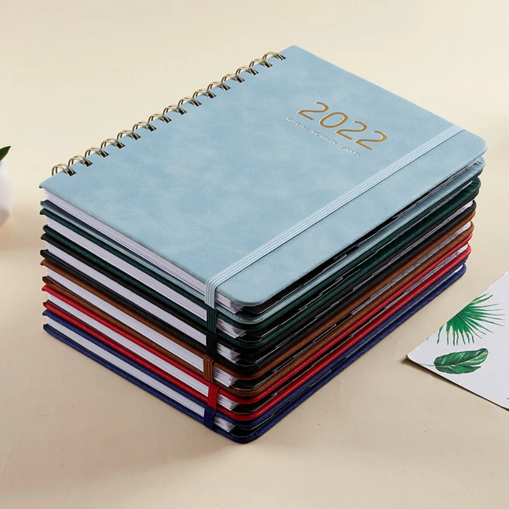 

A5 2023 2024 Leather Cover Planner Notebook Journals Yearly Monthly Weekly Daily Planner Calendar Agenda School Office Supplies