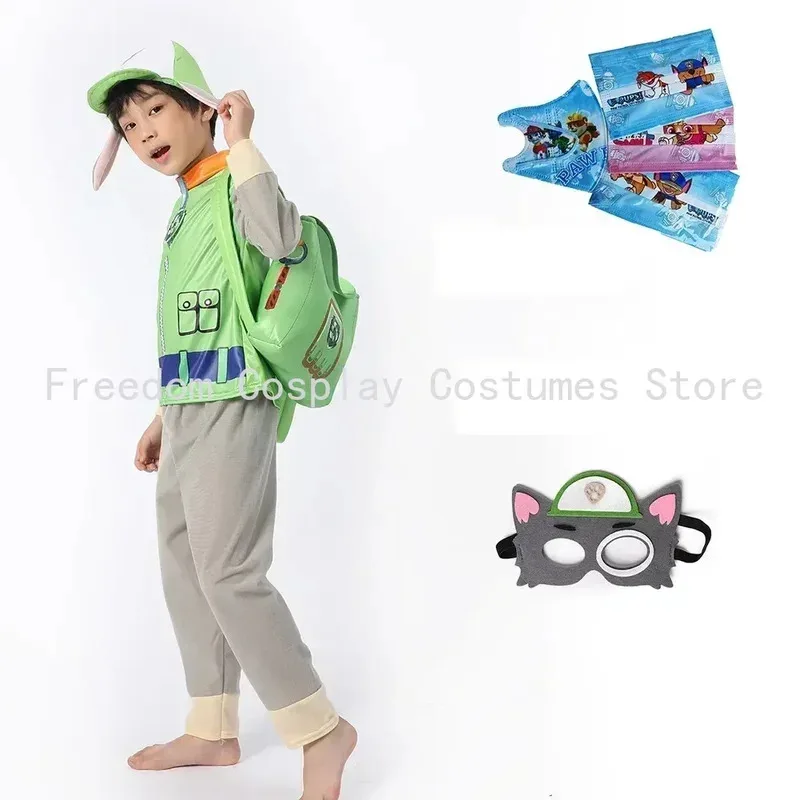 순찰 라이더 코스프레 어린이 소년 소녀 생일 캡틴 의상 만화 순찰 개 라이더 파티 역할 크리스마스 선물 할로윈 의상