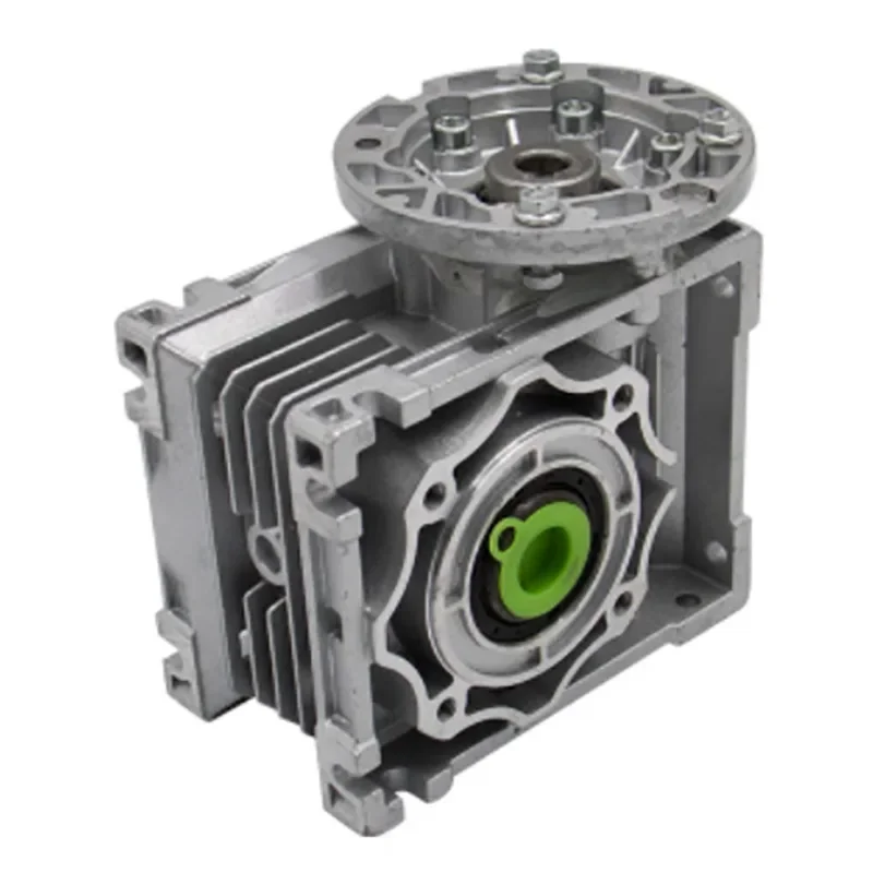NMRV040 Gearbox Reducer Worm Gear 11/14Mm Input 18Mm Output Rasio 5:1 Hingga 100:1 untuk 60/80/86/90/104Mm Flange Stepper Servo Motor