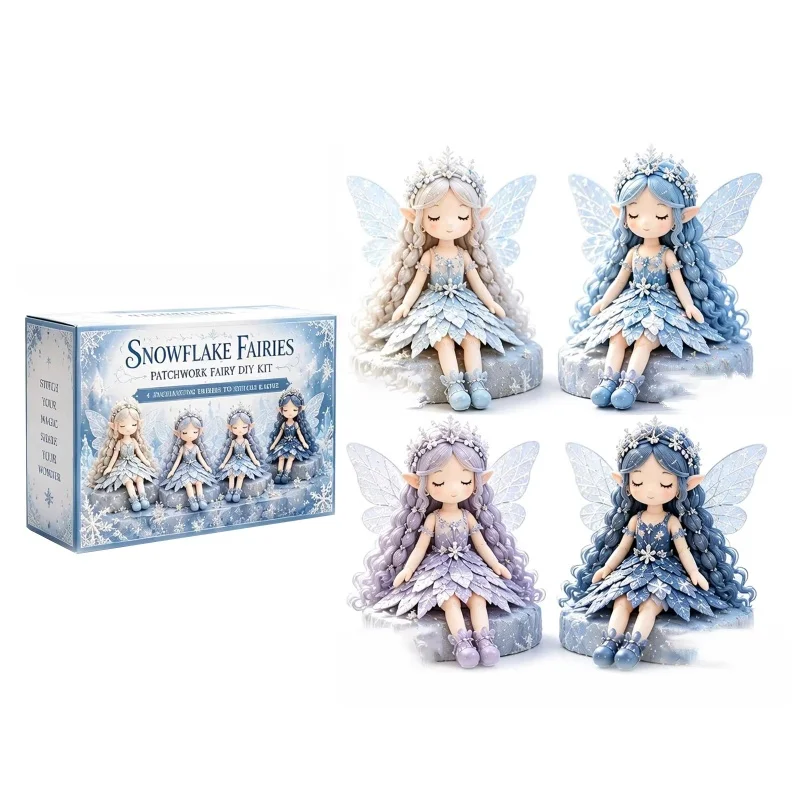 Flower Fairies Patchwork DIY Kit Enchanting Fairy Sewing Craft Set with All Supplies & Guide Whimsical Handmade Doll for Adults view 6