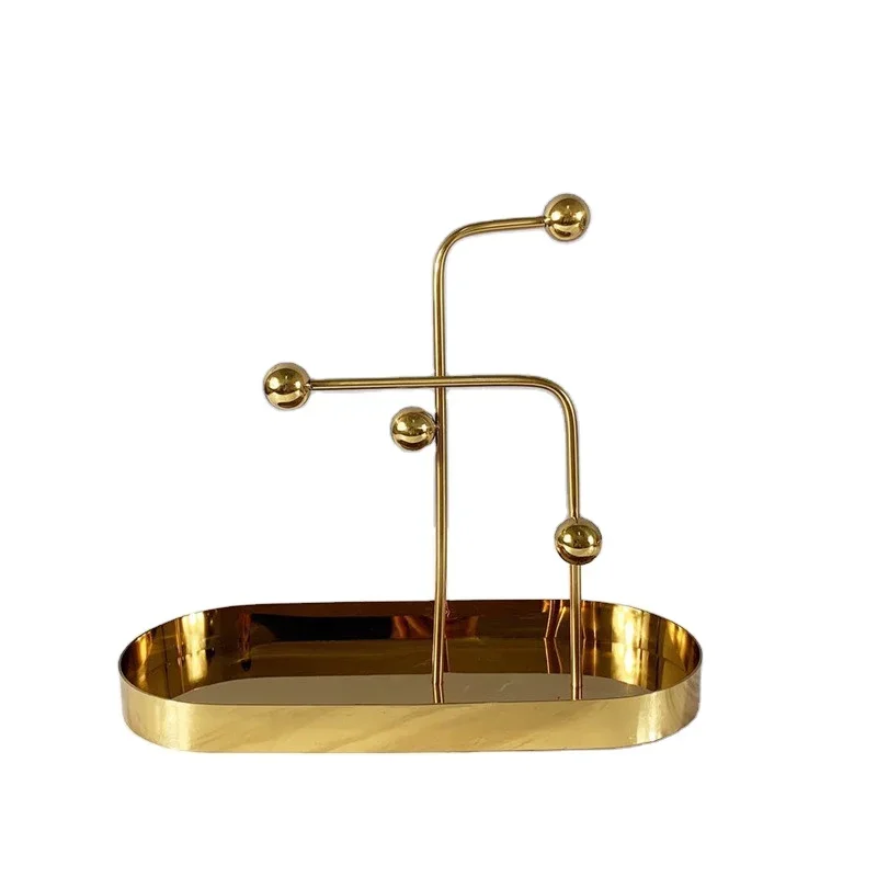 

Modern luxury metal round Jewelry storage rack for house and home