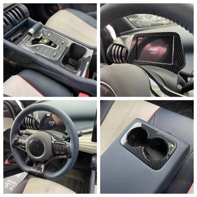 

Used For BYD ATTO 3 yuan plus gear frame/instrument trim/steering wheel glitter/rear water cup automotive interior accessories