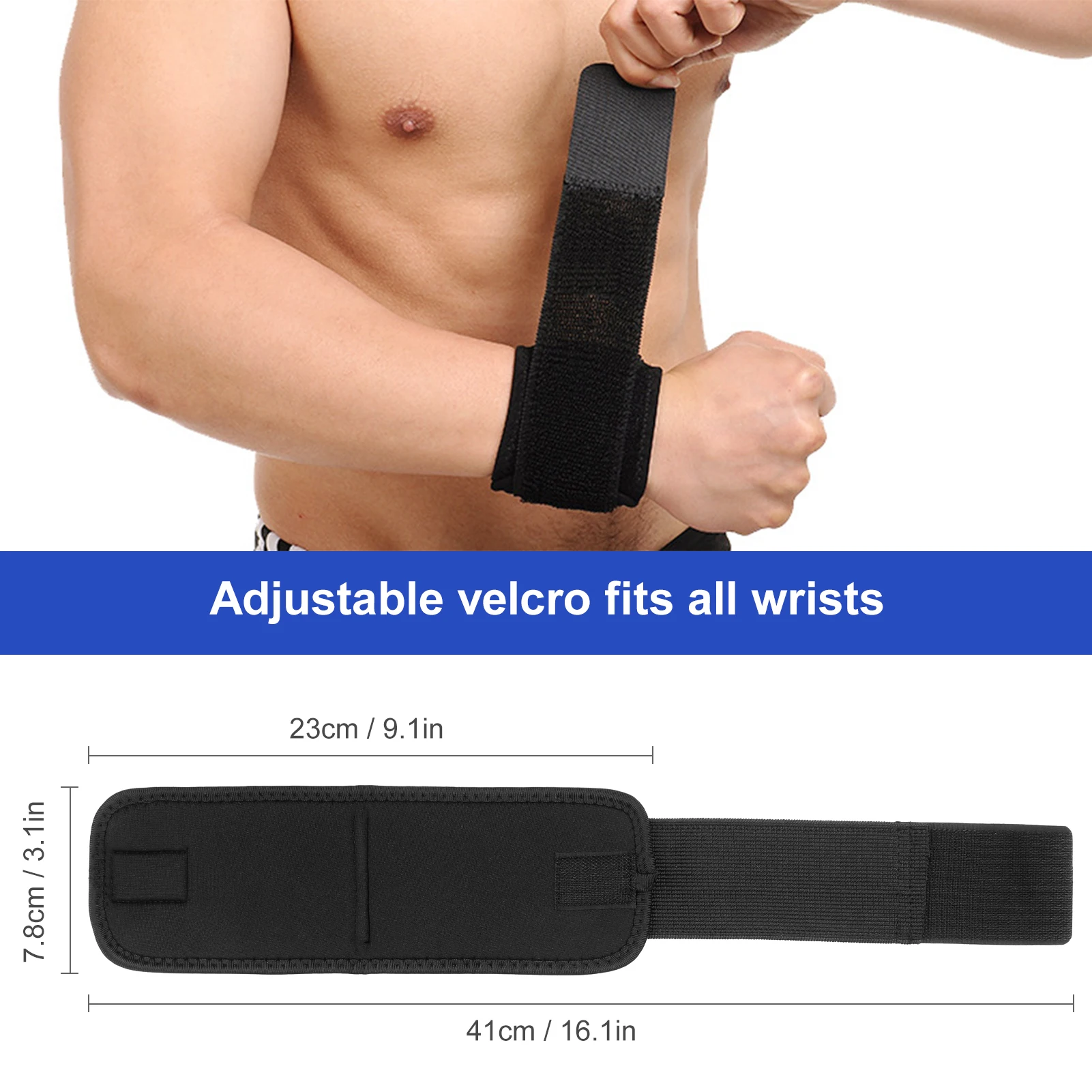 1PC/2pcs Adjustable Sport Wristband Wrist Brace Wrap Bandage Support Band Gym Strap Safety sports wrist protector Hand Bands