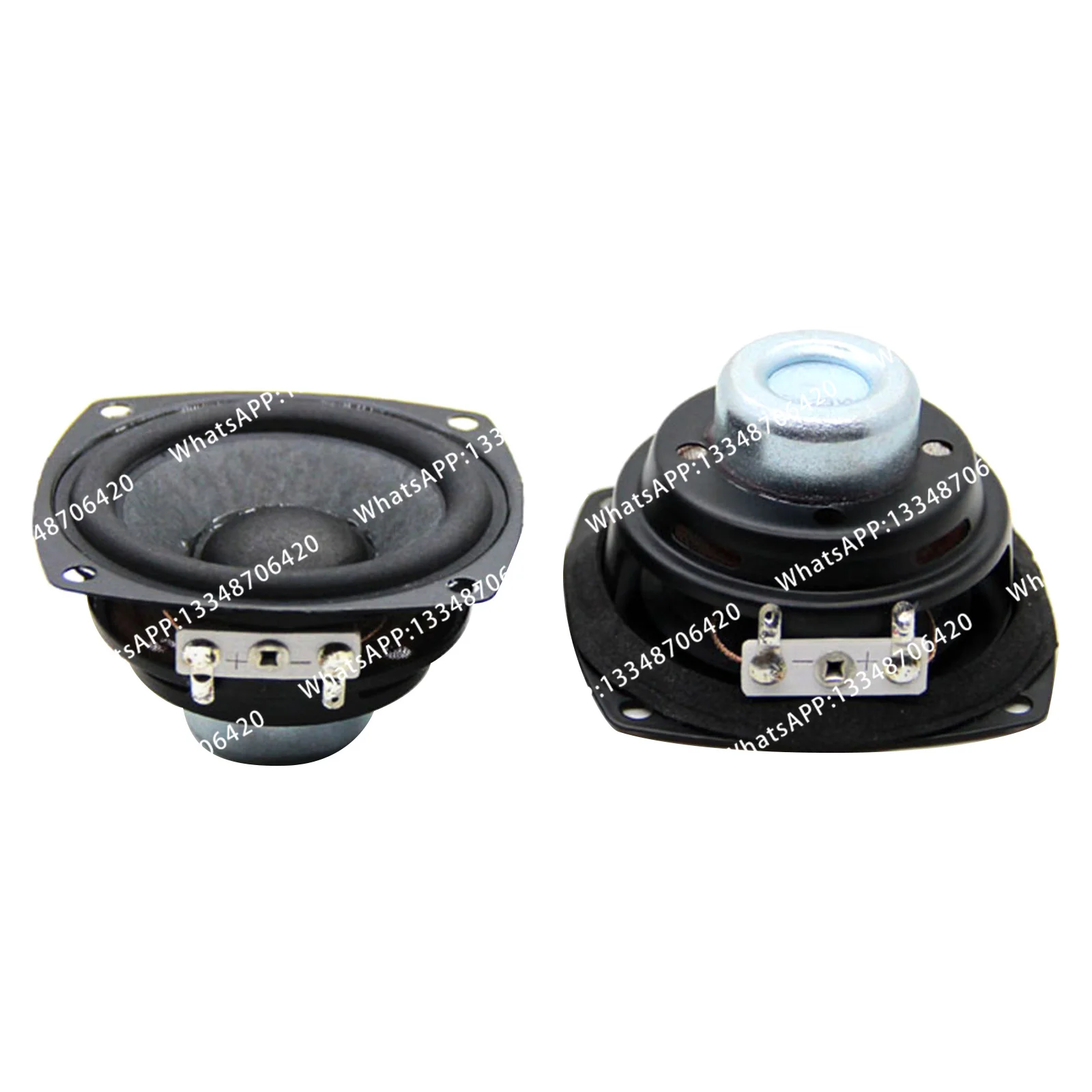 2Pcs/Set 2.5-inch 66mm Portable Speakers 4Ohm 25W Full Range Mini Audio Speaker Full Range Multimedia Magnetic Loudspeaker Black