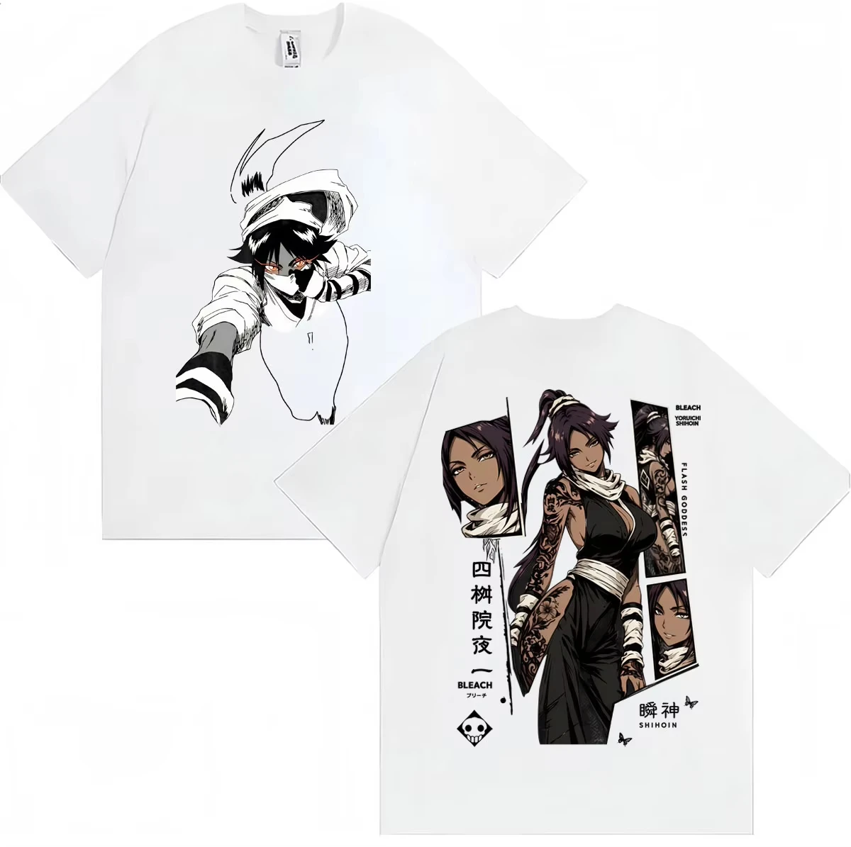 Bleach T-shirt Oversized Unisex for Men Women Cotton Tee Shirt Clothes Streetwear Trendy Cotton Fashion Hip Hop Street Casual