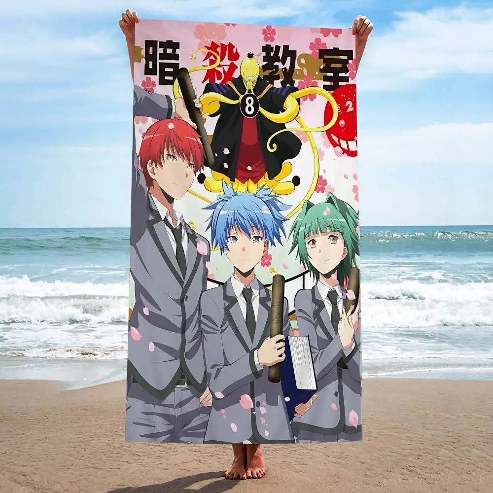Assassination Classroom Comic Anime Big Microfiber Beach Towels Quick Dry Towel Sand Beach Towels Pool for Travel Swim Pool Yoga