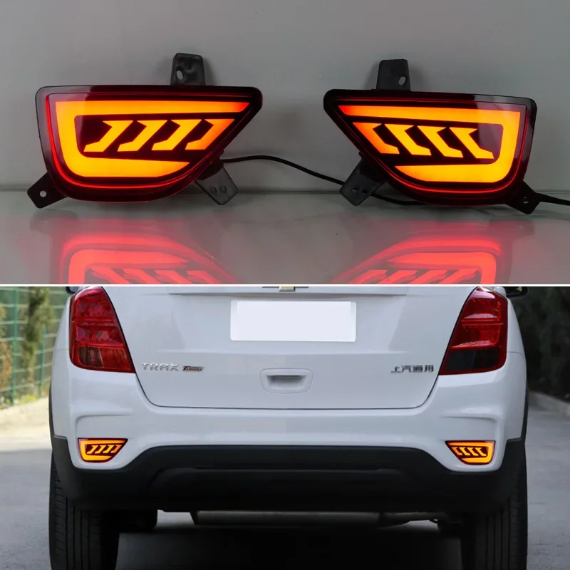 

LED Rear Bumper Reflector Light For Chevrolet Trax 2016-2018 3-in-1 Functions Rear Running Light + Brake Lamp + Turn Signal