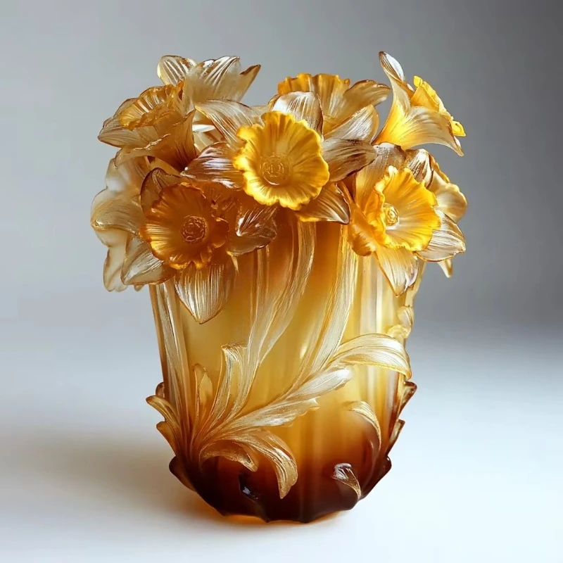 

Hand-carved home decoration, decorative crystal vase