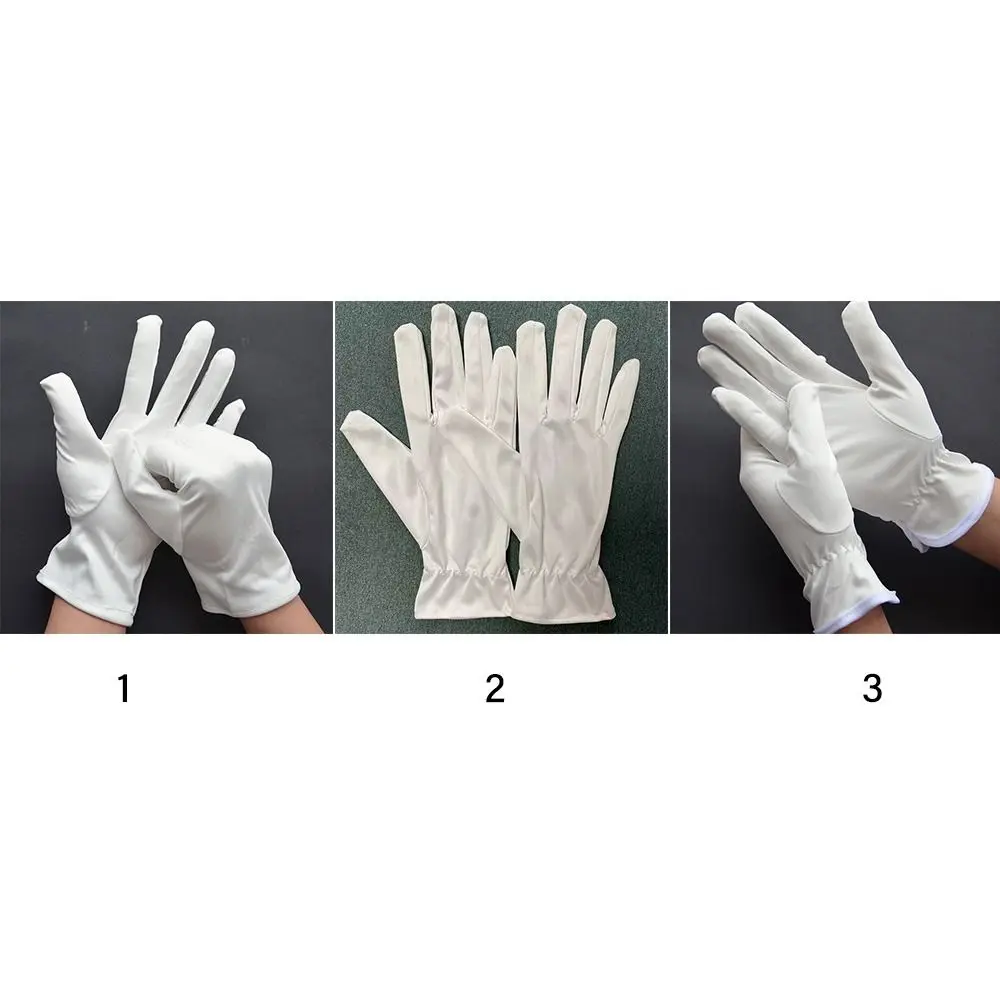 White Dust-free Cloth Gloves Precision Instruments Jewelry Inspection Etiquette Gloves Cleanliness Hygiene Labor Protection