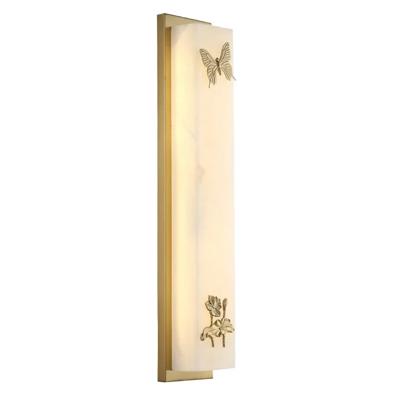 New Chinese marble living room wall TV background wall decoration lamp Internet celebrity creative