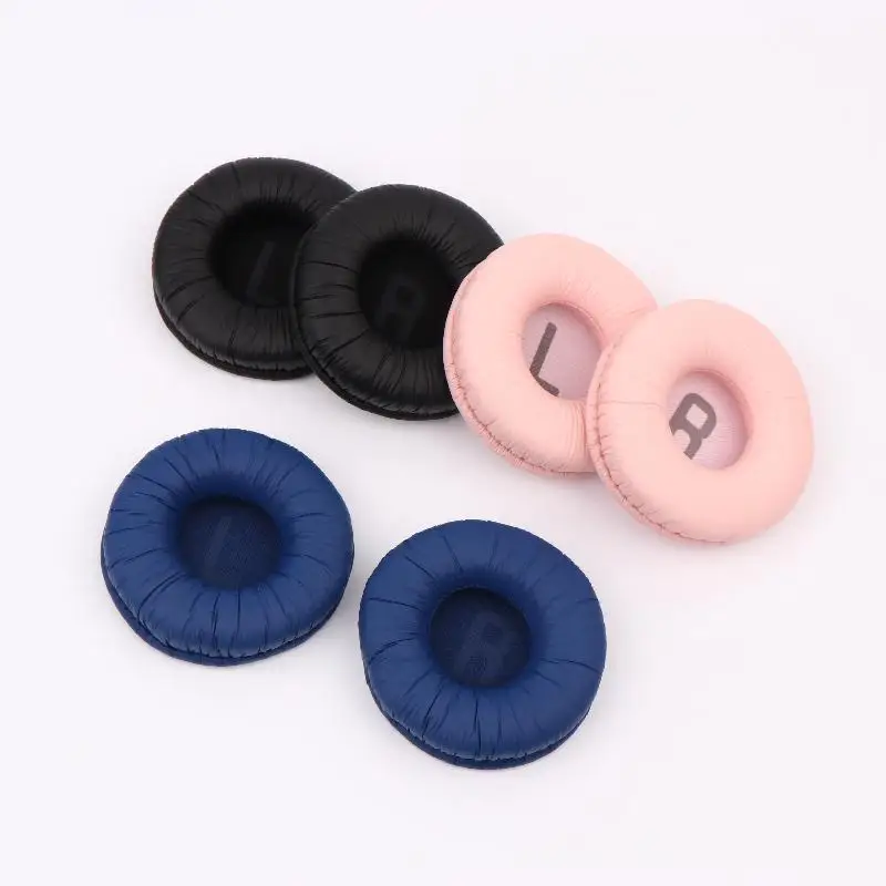 Almohadillas para auriculares, almohadillas para los oídos para 600 T450 T450BT T500BT JR300BT, almohadillas de espuma de cuero suave de 70mm, 3 uds.