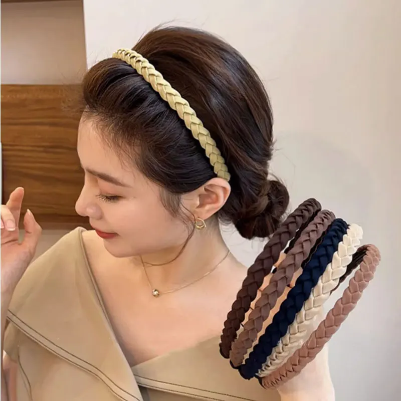 

Woven Mosaic Fabric Design Women's Headband Fashion Sweet High Street Vacation Gift Party Headband Women's Hair Accessories New