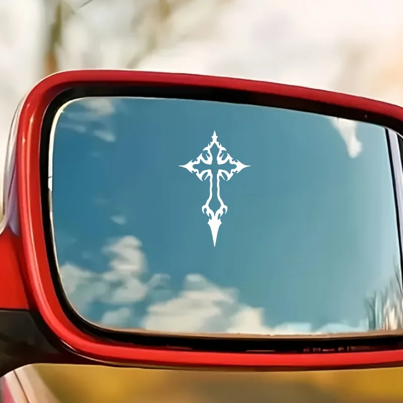 2pcs Gothic Cross Waterproof Vinyl Stickers Multipurpose Decals For Cups Laptops Car Glass Window Decor Accessories view 4