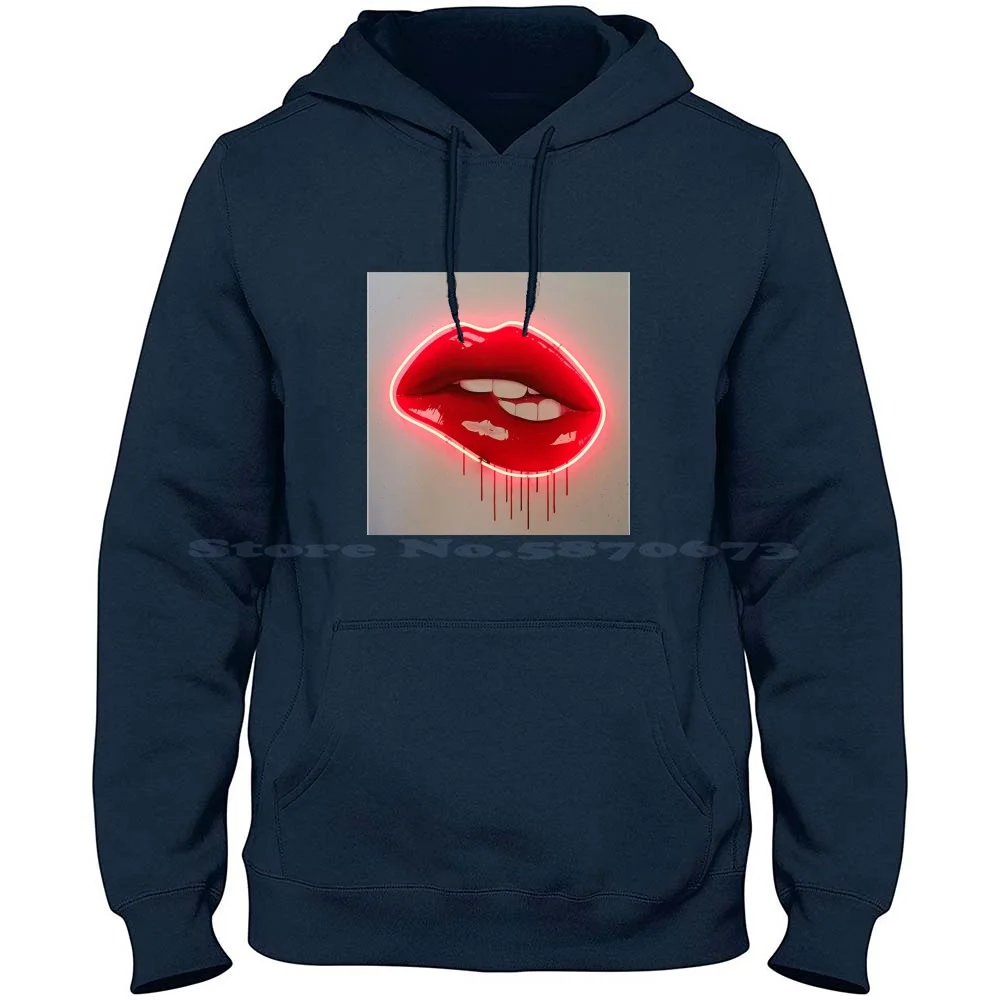 

Neon Lip Biting Tapestry 100% Pure Cotton Hoodie Tshirt College School Fraternity Sorority University University Of Delaware