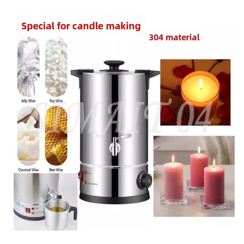 10L/12L Wax Pot, Electric Wax Melting Pot, with Temperature Controller, Pouring Nozzle
