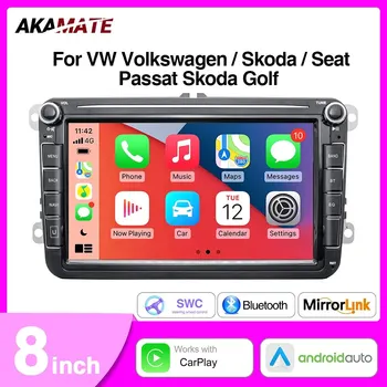 8 inch Car Radio Android Auto GPS WIFI Bluetooth Autoradio Multimedia Video Player For VW Volkswagen Golf Passat Skoda CarPlay