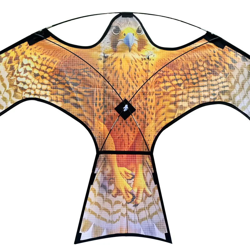 Buitenspeelgoed 47-inch gele vogel schrikkende adelaarsvlieger goed vliegen voor tuin/boerderij/boerderij