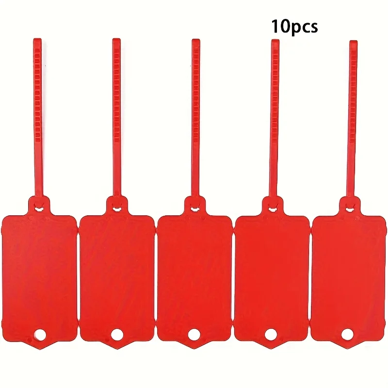 10/30 قطعة من العلامات البلاستيكية المقاومة للماء القابلة لإعادة الاستخدام - ملصقات معلقة قابلة للكتابة للمفاتيح والتخزين والتنظيم