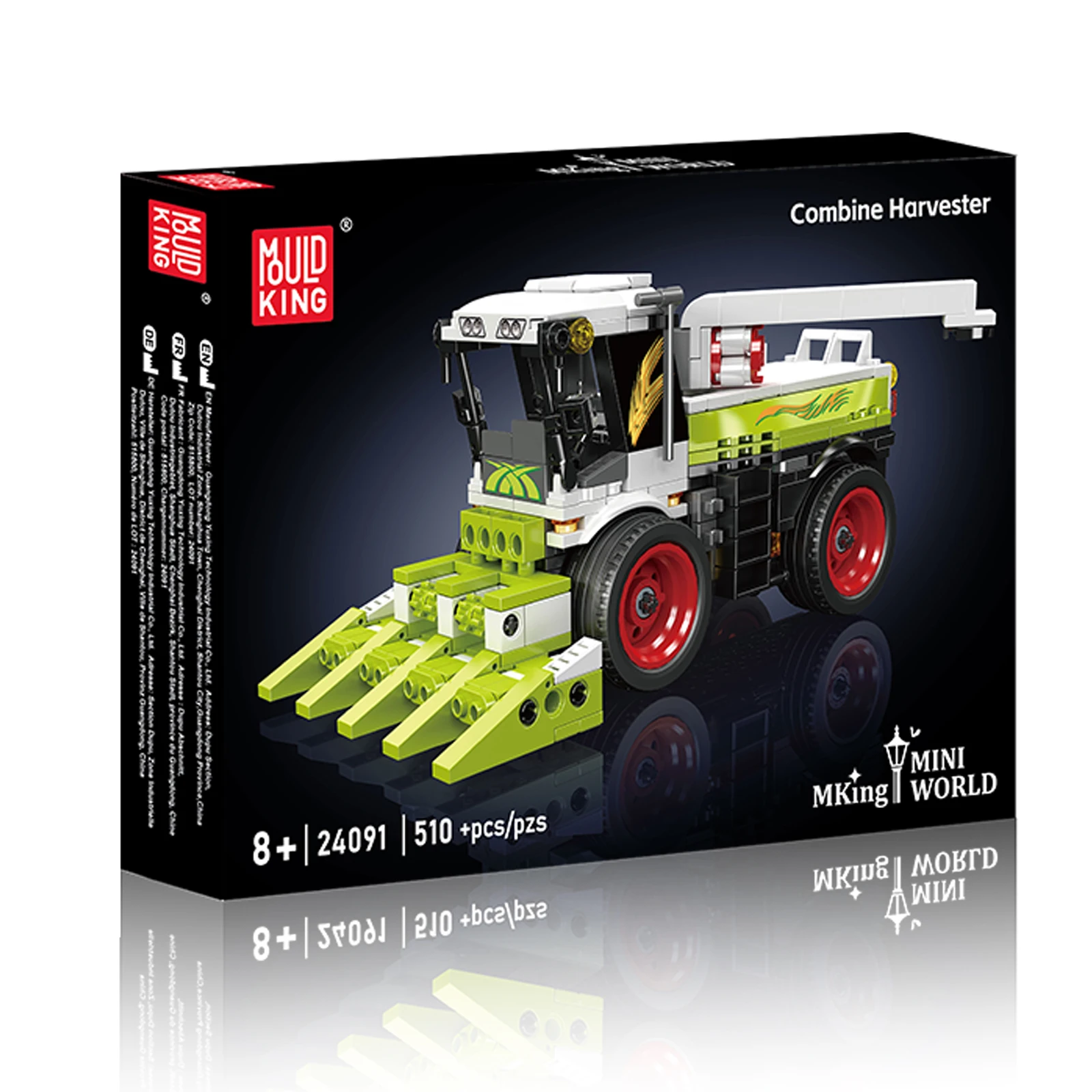 MOLD KING 510PCS Harvester Modello di veicolo tecnico Building Blocks Kit Ingegneria Simulazione Giocattolo di assemblaggio per bambini Ragazzo adulto