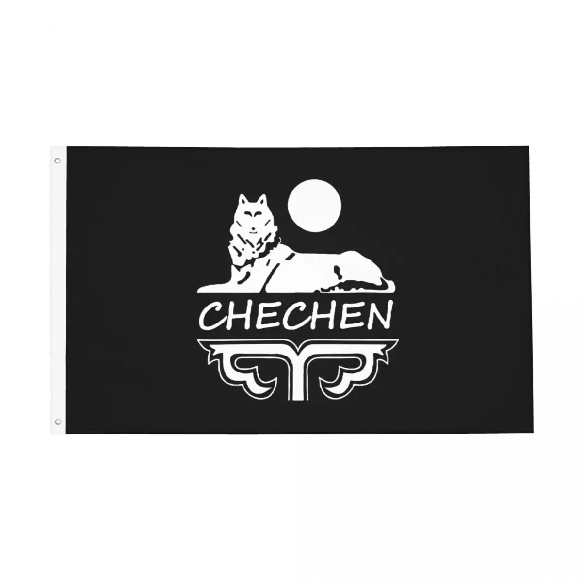 Chechen Borz Flag Indoor Outdoor Banner Polyester Chechnya Coat Of Arms Decoration Double Sided 2x3 3x5 4x6 5x8 FT Flags