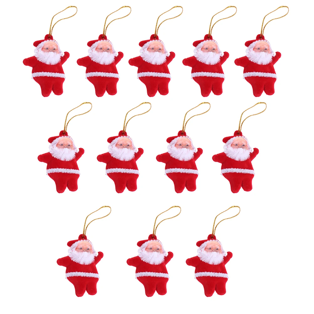 

24Pcs Santa Clause Hanging Decors Traditional Christmas Tree Pendants Simple Lovely Structure Xmas Party Ornaments
