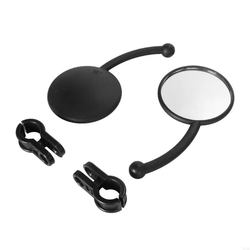 M76E Motorrad-Lenkerspiegel-Set, 22-mm-Lenker-Clip-On-Spiegel mit runden Köpfen, Metallschaft und manueller Winkeleinstellung – Detail 3