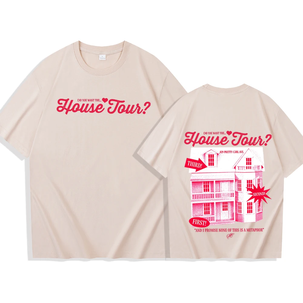 تي شيرت سابرينا كاربنتر هاوس تور للرجال والنساء Harajuku بأكمام قصيرة ورقبة دائرية قميص غير رسمي هدية #2