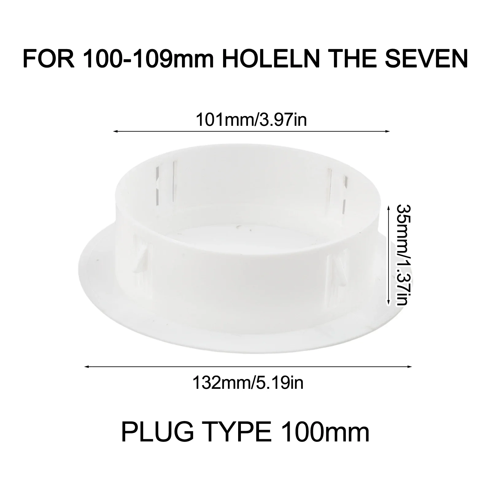 2PCCS Decorative Vent Cover for 100mm Wall Openings Plastic Cover for Air Conditioning Water Pipe Installations Indoors