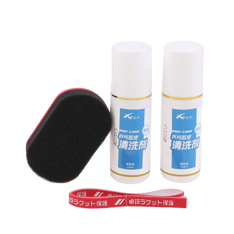 100ml Rubber Cleaner Spray Special Cleaning Agent Racquet Wipe Protective Film Edge Protection Strap For Table Tennis Rackets