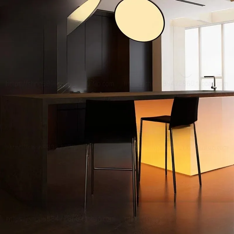 Flush luminous acrylic island dining table integrated medium-sized multi-functional bar with light