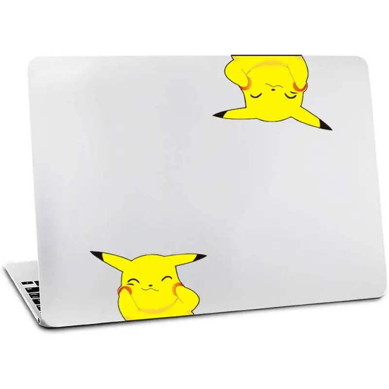 2 pezzi divertenti adesivi per auto Pikachu adesivo carino Pokemon Anime Sticker adesivo per Laptop impermeabile adesivo per bagagliaio decalcomanie