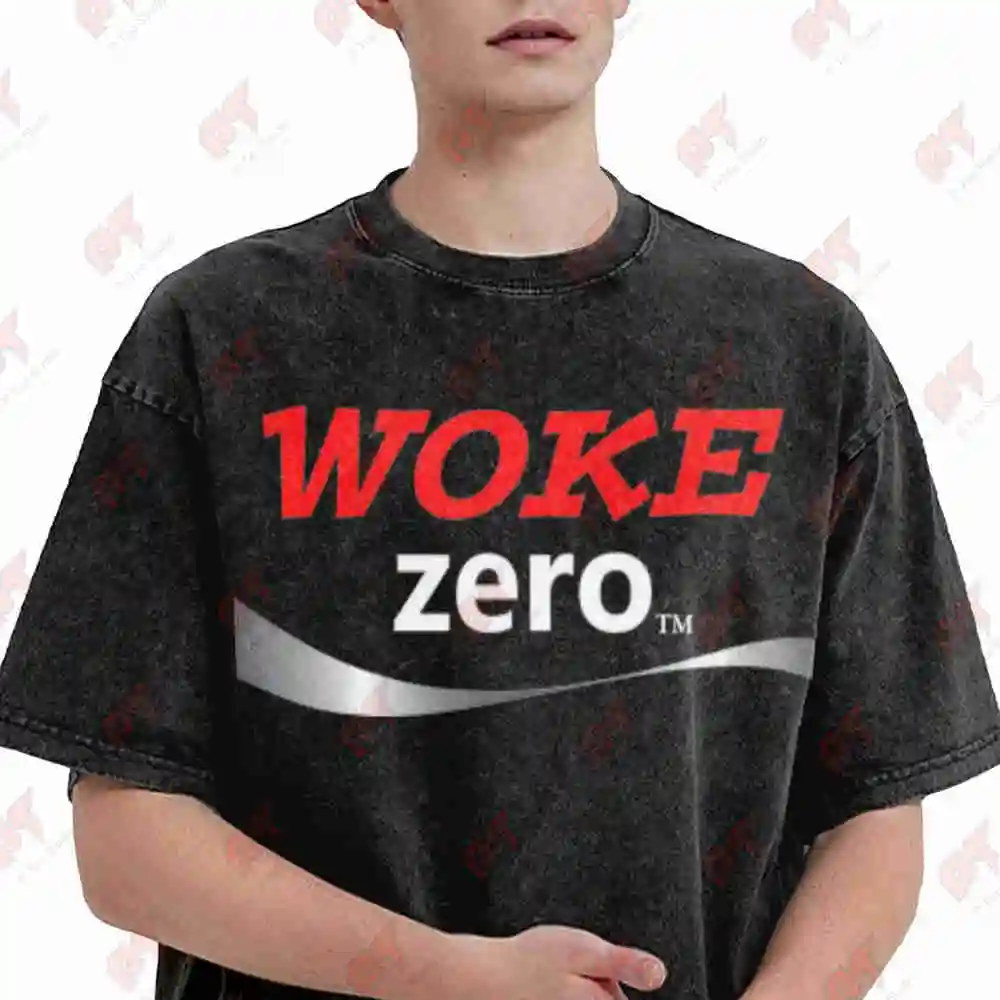 Woke Zero Social Justice Vintage Washed Tee Pure Cotton T-Shirt