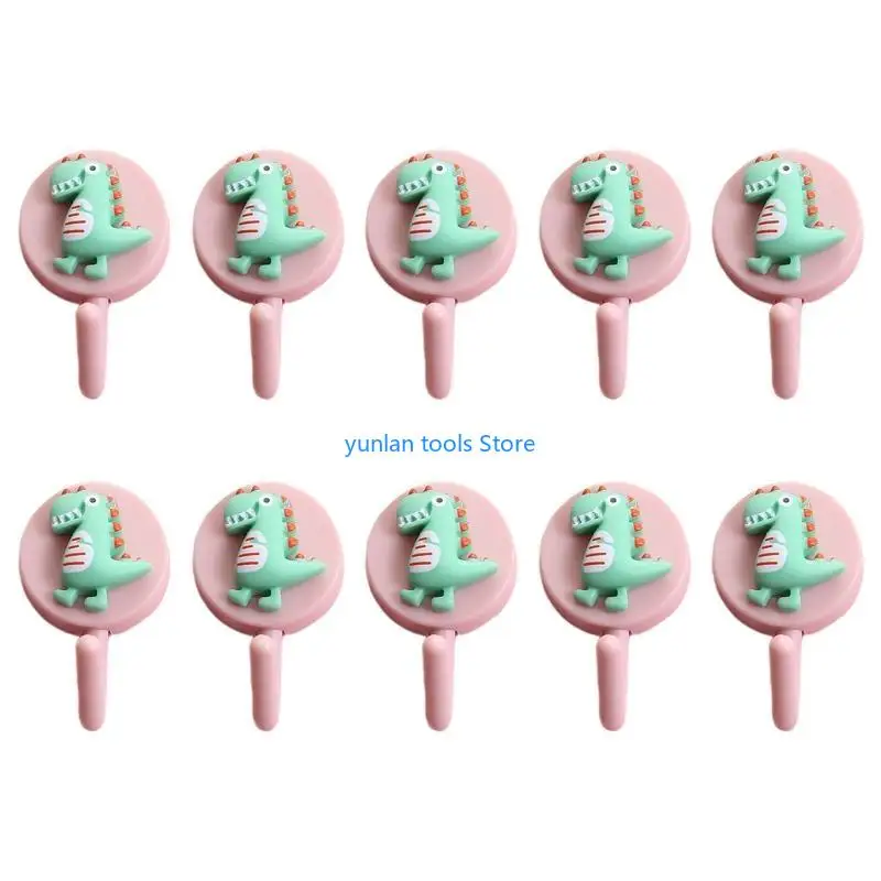 

50LB 10 Pcs for Creative Cartoon Self-Adhesive Coat Hanger for Key Holder Single Wall