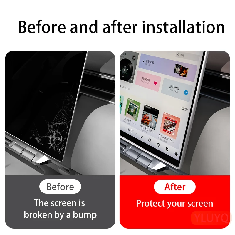 ZEEKR 7X Central Control Screen, Silicone, Protective Cover, Display Anti-Collision and Anti-Bump Interior Accessories