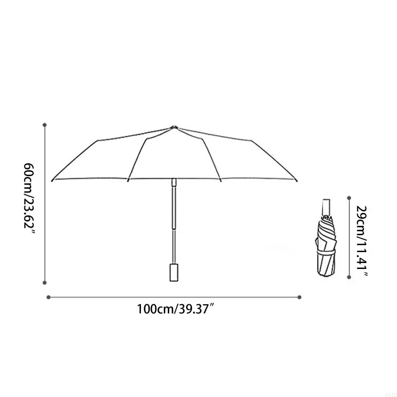 KX4B Przenośny UV na parasol Sun Compact Składany parasol do wiatrówki, deszcz