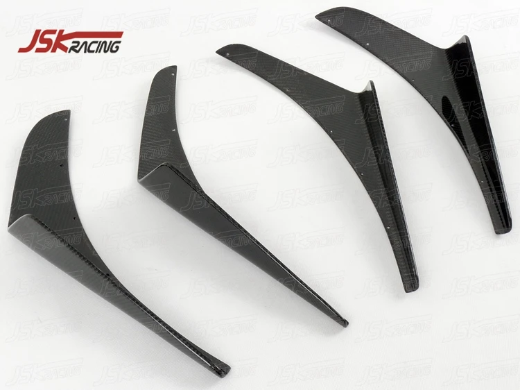 VOLTE X STYLE CARBON FIBER FRONT BUMPER CANARDS for MITSUBISHI LANCER EVOLUTION EVO 7 8 9 - view 2